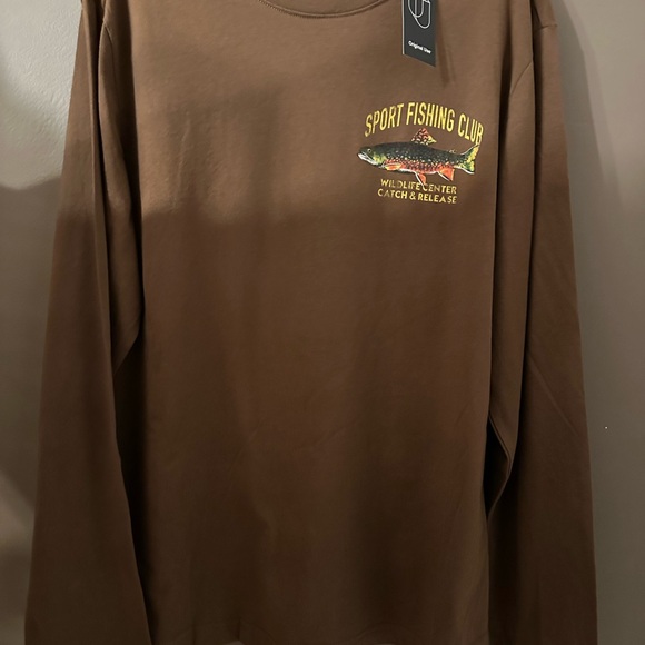 Women and Mens Original Use Brown Long Sleeve Tee - Picture 1 of 2